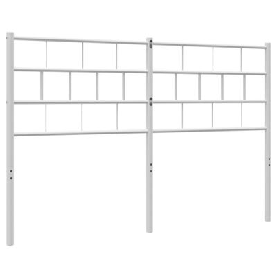 vidaXL Tête de lit métal blanc 140 cm