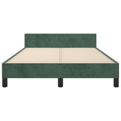 vidaXL Cadre de lit sans matelas vert foncé 120x190 cm velours