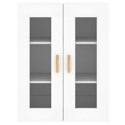 vidaXL Armoires murales 2 pcs blanc bois d'ingénierie