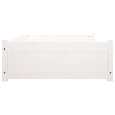 vidaXL Lit pour chien Blanc 105,5x75,5x28 cm Bois de pin solide