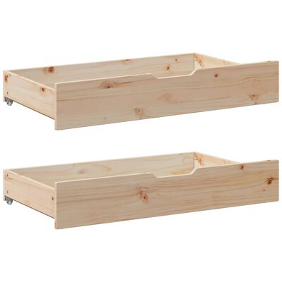 vidaXL Lit de jour avec tiroirs sans matelas 90x190 cm bois massif