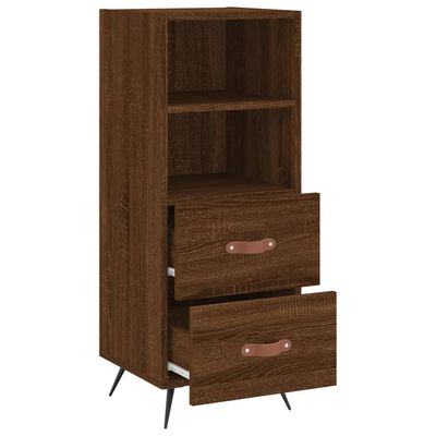 vidaXL Buffet Chêne marron 34,5x34x90 cm Bois d'ingénierie