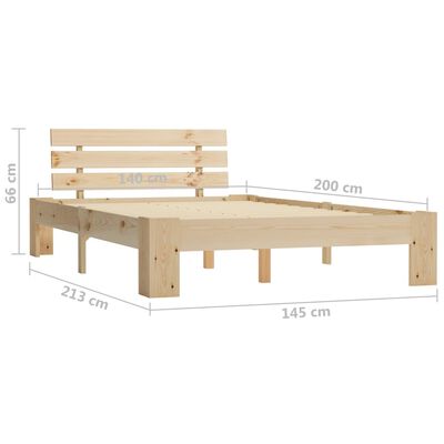 vidaXL Cadre de lit sans matelas 140x200 cm bois massif de pin