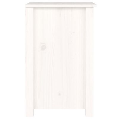 vidaXL Tables de chevet 2 pcs Blanc 40x35x55 cm Bois de pin solide