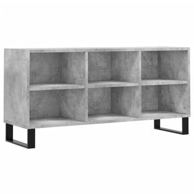 vidaXL Meuble TV gris béton 103,5x30x50 cm bois d'ingénierie