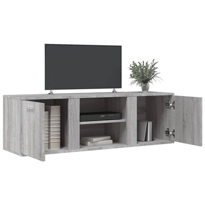 vidaXL Meuble TV sonoma gris 120x34x37 cm bois d'ingénierie