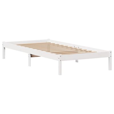 vidaXL Cadre de lit sans matelas blanc 90x200 cm bois de pin massif