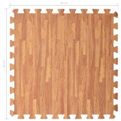 vidaXL Tapis de sol 6 pcs Grain de bois 2,16㎡ Mousse EVA