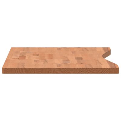 vidaXL Dessus de bureau 100x(45-50)x2,5 cm bois massif de hêtre