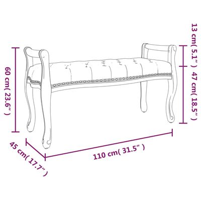 vidaXL Banc 110x45x60 cm lin