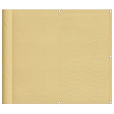 vidaXL Écran de balcon sable 90x1000 cm 100% polyester oxford