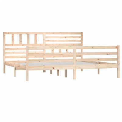 vidaXL Cadre de lit sans matelas 180x200 cm bois massif