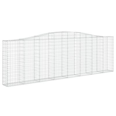 vidaXL Paniers à gabions arqués 15 pcs 400x30x120/140 cm Fer galvanisé