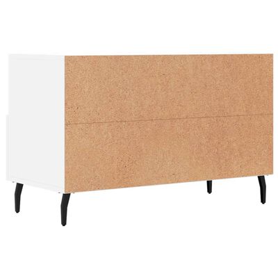 vidaXL Meuble TV Blanc 80x36x50 cm Bois d'ingénierie