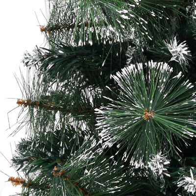 vidaXL Sapin de Noël artificiel avec support Vert et blanc 90 cm PVC