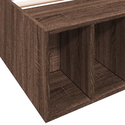 vidaXL Cadre de lit chêne marron 100x200 cm bois d'ingénierie