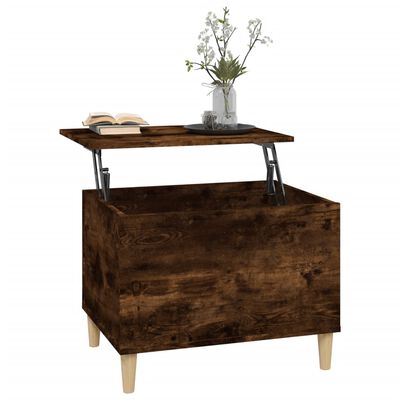 vidaXL Table basse Chêne fumé 60x44,5x45 cm Bois d'ingénierie