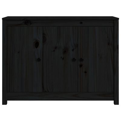 vidaXL Buffet Noir 100x35x74 cm Bois massif de pin