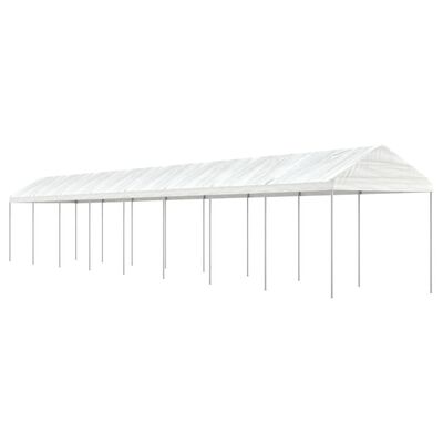 vidaXL Belvédère avec toit blanc 17,84x2,28x2,69 m polyéthylène