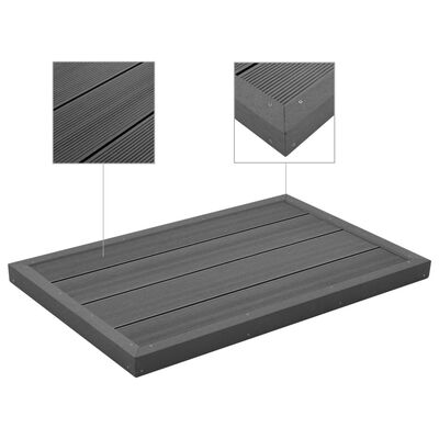 vidaXL Élément de plancher pour douche solaire/échelle de piscine WPC