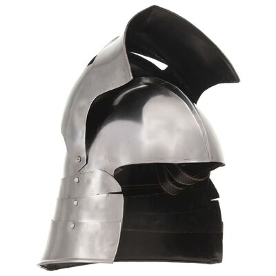 vidaXL Casque de chevalier médiéval antique pour GN Argenté Acier