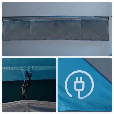 vidaXL Tente de camping tunnel 4 personnes bleu imperméable