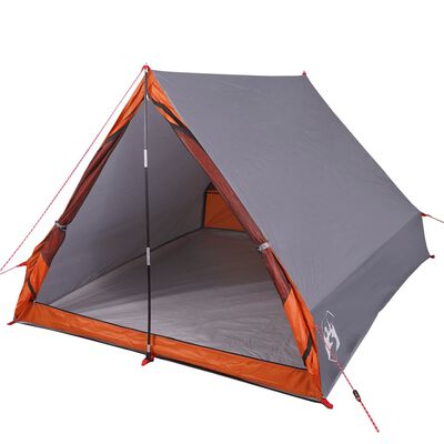 vidaXL Tente de camping en forme de A 2 personnes gris imperméable