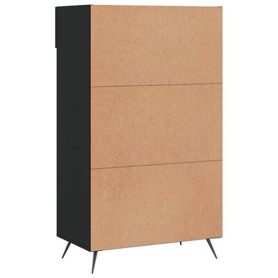 vidaXL Armoire à chaussures noir 60x35x105 cm bois d'ingénierie