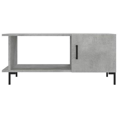 vidaXL Table basse gris béton 90x50x40 cm bois d'ingénierie