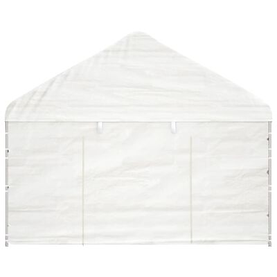 vidaXL Belvédère avec toit blanc 11,15x4,08x3,22 m polyéthylène