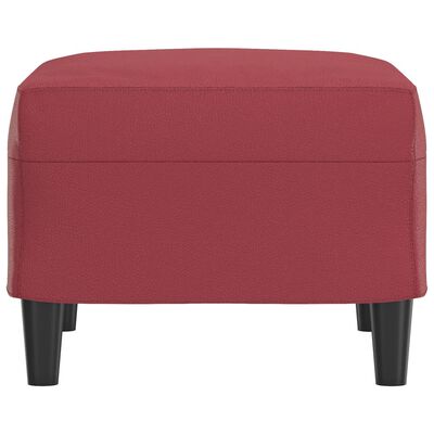 vidaXL Repose-pied Rouge bordeaux 60x50x41 cm Similicuir