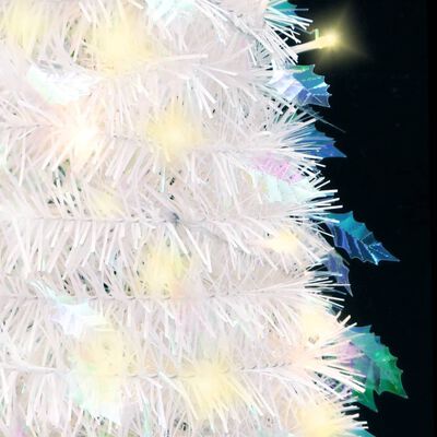 vidaXL Sapin de Noël artificiel escamotable 100 LED blanc 150 cm