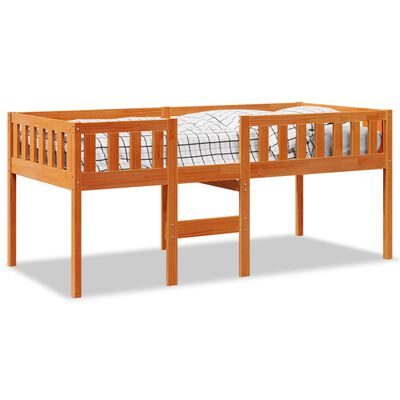 vidaXL Lit pour enfants sans matelas cire marron 75x190 cm pin massif