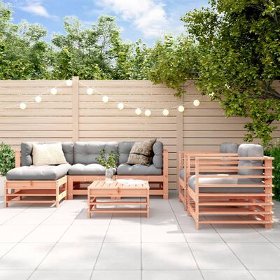 vidaXL Salon de jardin 7 pcs bois massif douglas