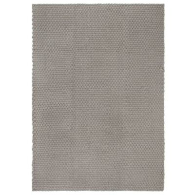 vidaXL Tapis rectangulaire Gris 160x230 cm Coton