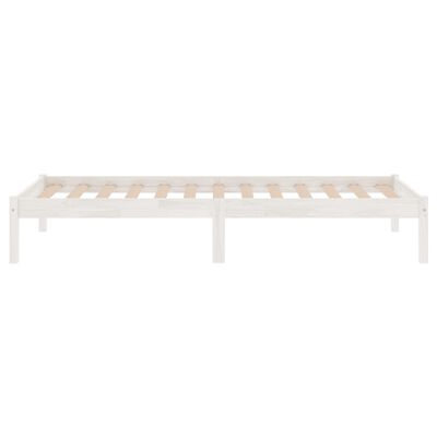 vidaXL Cadre de lit Blanc Bois de pin massif 90x200 cm