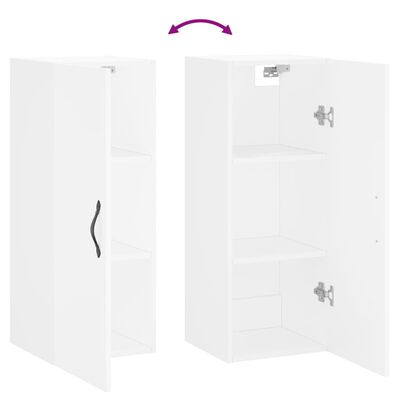 vidaXL Armoire murale blanc 34,5x34x90 cm bois d'ingénierie