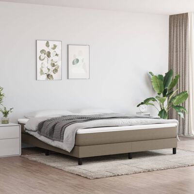 vidaXL Cadre de lit Taupe 160x200 cm Tissu