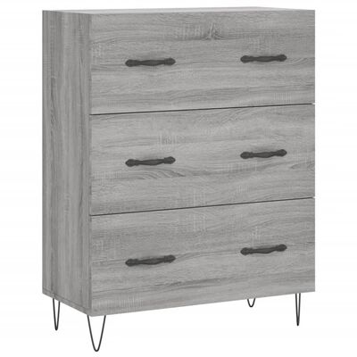 vidaXL Buffet sonoma gris 69,5x34x90 cm bois d'ingénierie