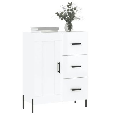 vidaXL Buffet Blanc brillant 69,5x34x90 cm Bois d'ingénierie