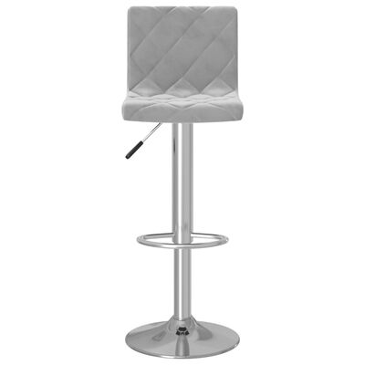 vidaXL Tabourets de bar lot de 2 Gris clair Velours