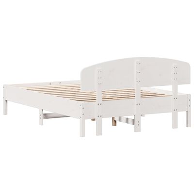 vidaXL Cadre de lit sans matelas blanc 120x190 cm bois de pin massif