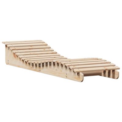 vidaXL Chaises longues lot de 2 205x60x31,5cm bois massif de pin