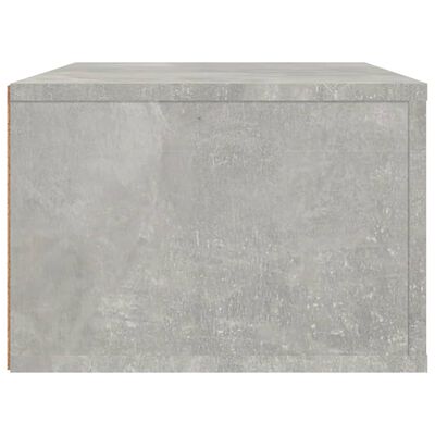 vidaXL Meuble TV suspendu Gris béton 80x36x25 cm Bois d'ingénierie