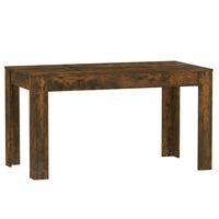 vidaXL Table à manger chêne fumé 140x74,5x76 cm bois d'ingénierie