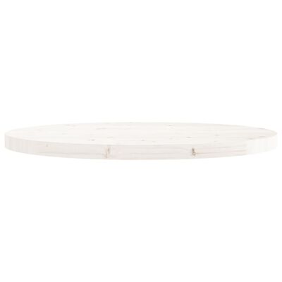 vidaXL Dessus de table rond blanc Ø70x3 cm bois de pin massif