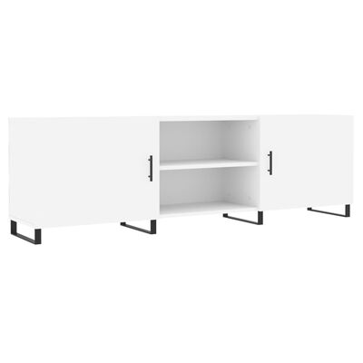 vidaXL Meuble TV blanc 150x30x50 cm bois d'ingénierie