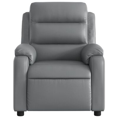 vidaXL Fauteuil de massage inclinable Gris Similicuir