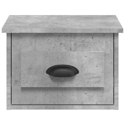 vidaXL Table de chevet murale gris béton 50x36x40 cm