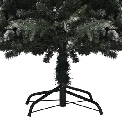 vidaXL Arbre de Noël artificiel pré-éclairé/flocons de neige PVC PE